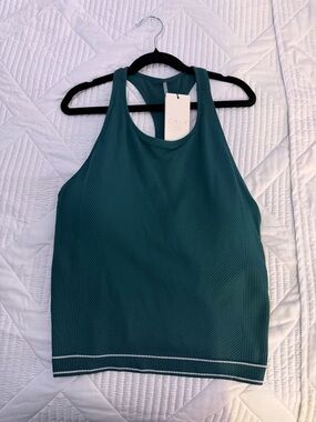 CALIA by Carrie Underwood Teal Ribbed Racerback Tank Top
